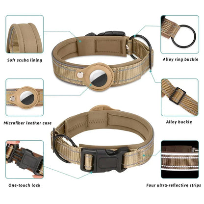 Collar with Waterproof AirTag Case