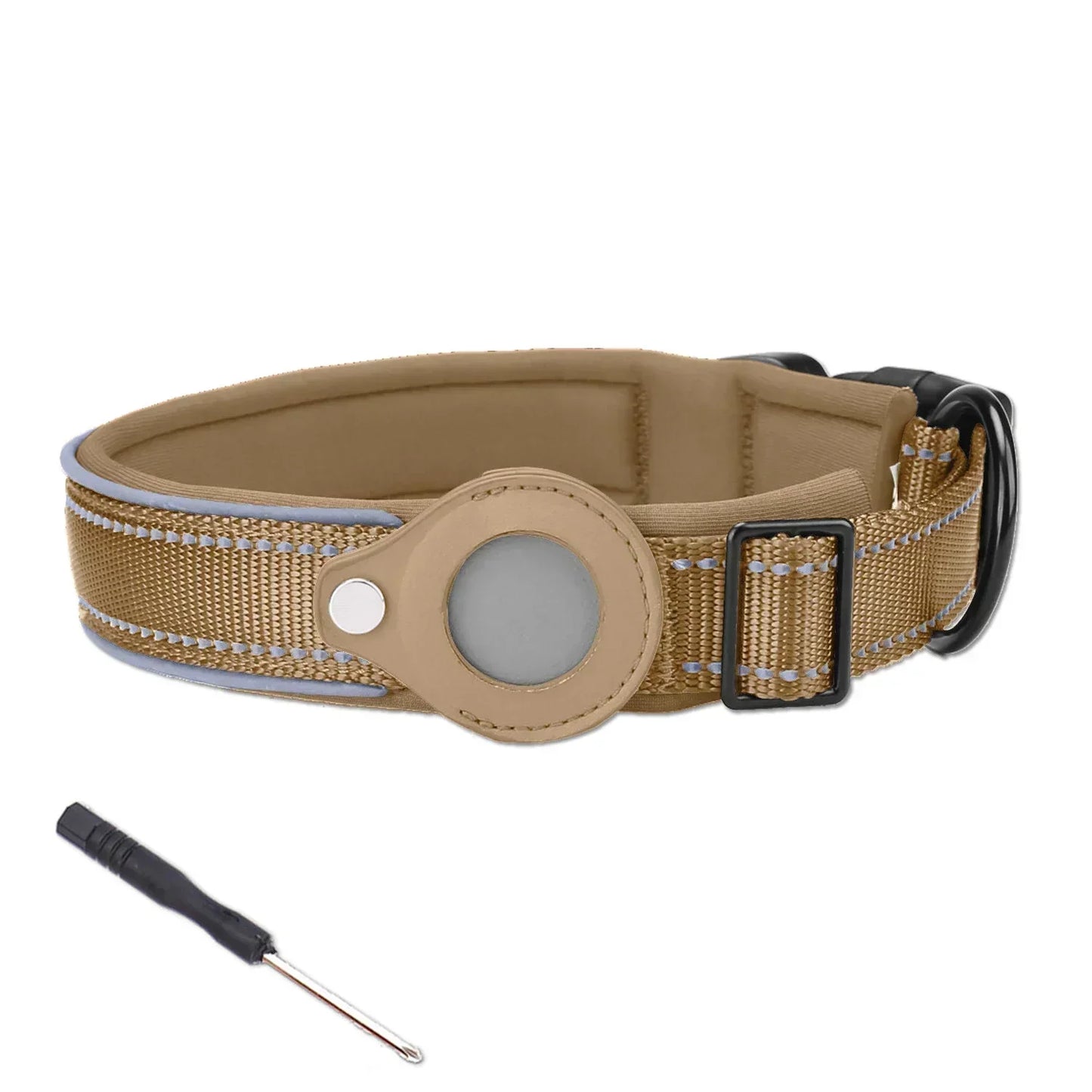 Collar with Waterproof AirTag Case
